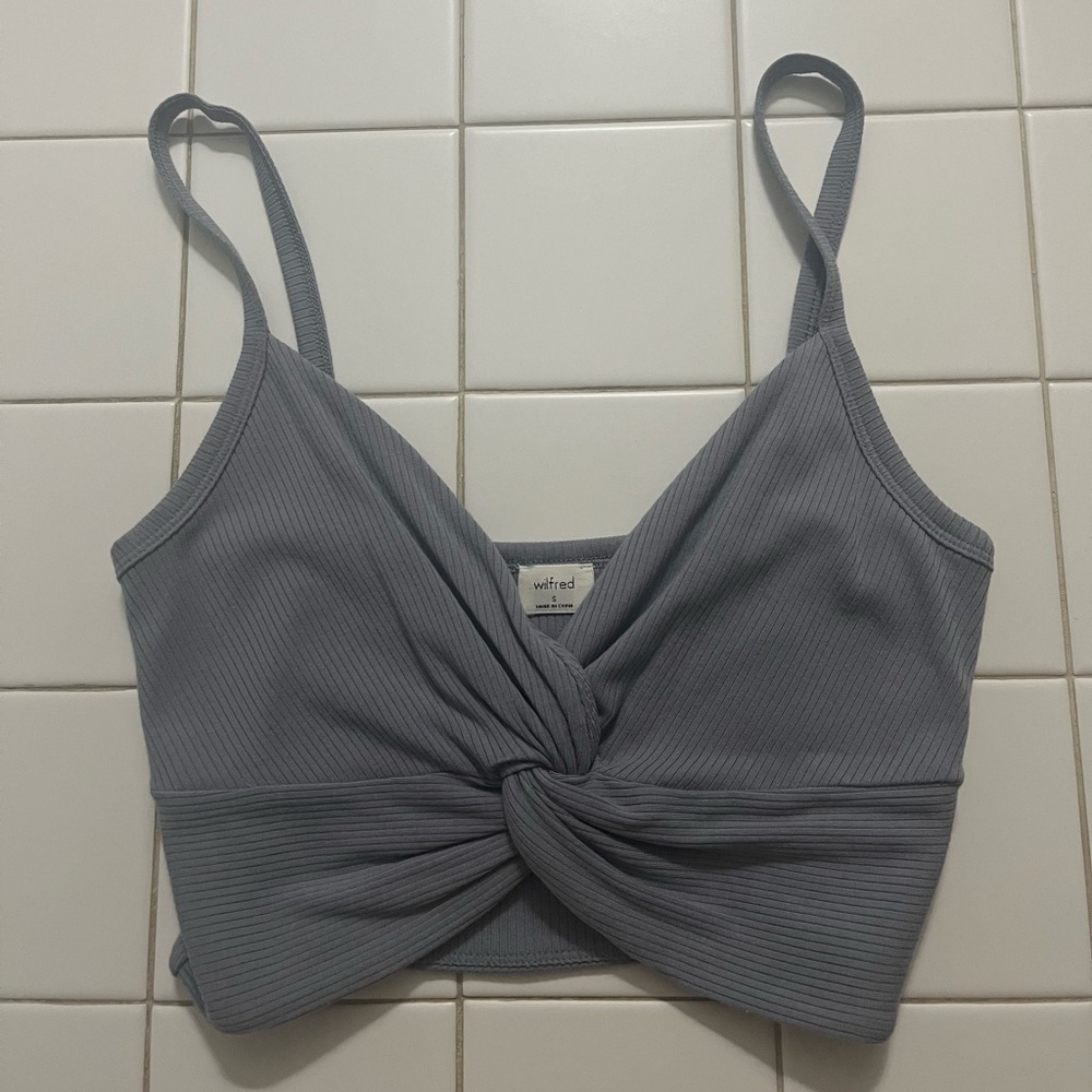 Aritzia Wilfred Twist Front Crop Top